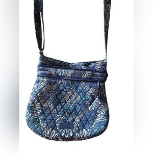 Vera Bradley Bag triple hipster crossbody handbag purse ‘blue island medallion’